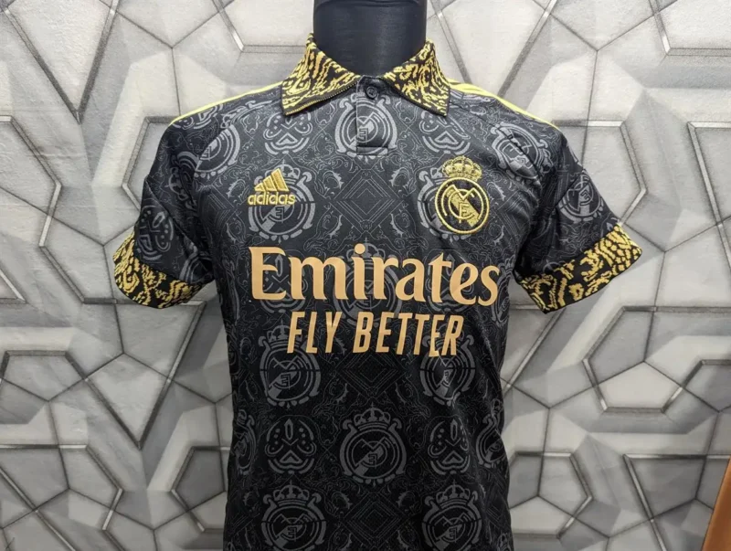 real madrid black polo