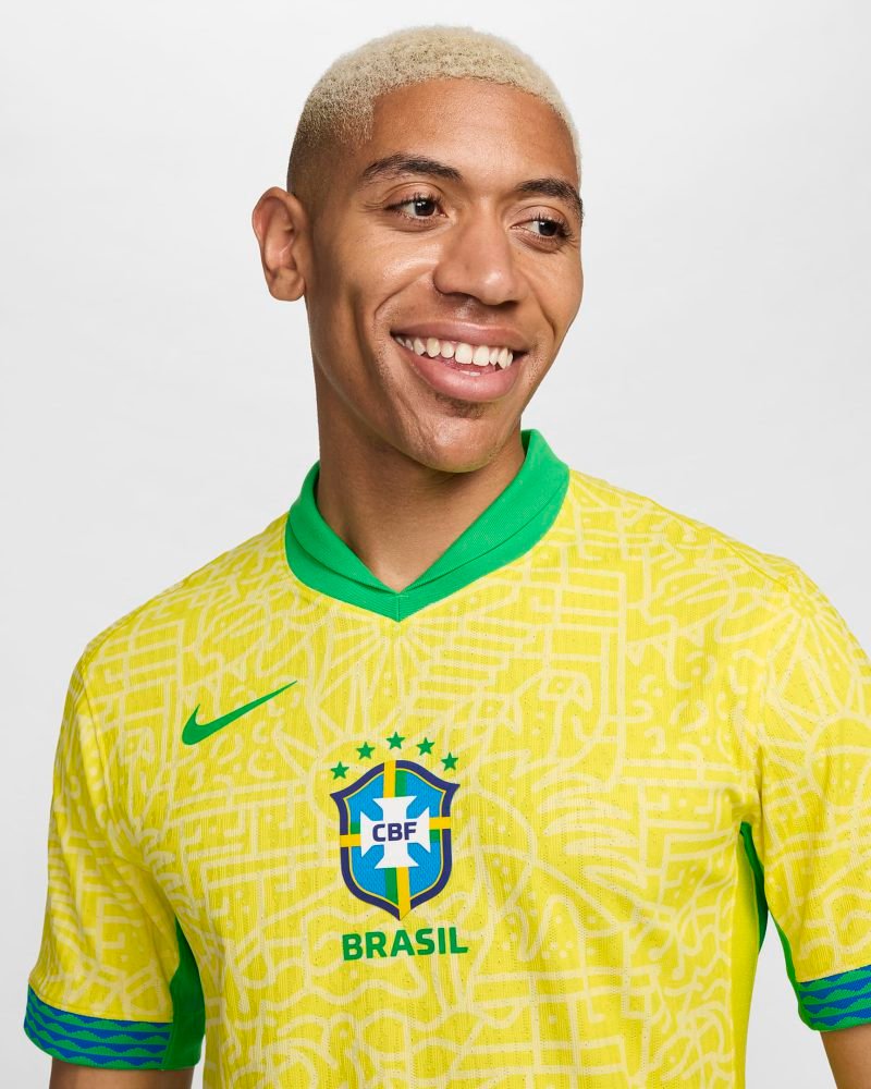 Brazil 2024 Stadium Home Copa America 2024 Player Version Imported 3